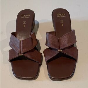 Italian Shoemakers Dark Brown Sandals
